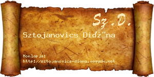 Sztojanovics Diána névjegykártya